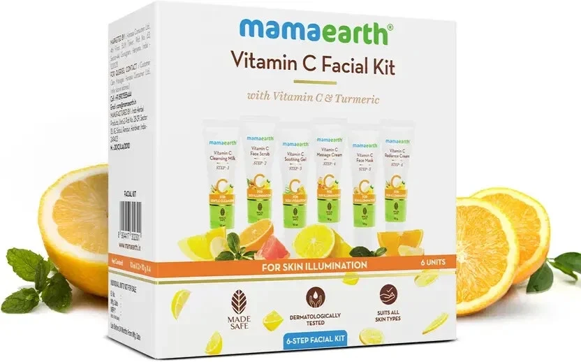 Mamaearth Vitamin C Facial Kit with Vitamin C & Turmeric Skin Illumination 60g thumbnail