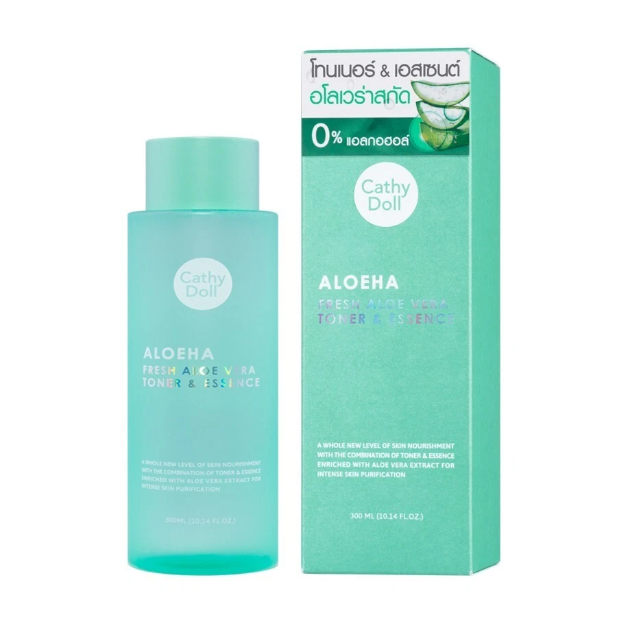 Cathy Doll Aloeha fresh aloe vera toner & essence for intense skin purific 300ml