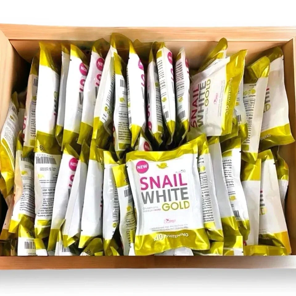 Snail Body White Gold Soap Premium For All Skin Type X 10 Whitening 70g thumbnail