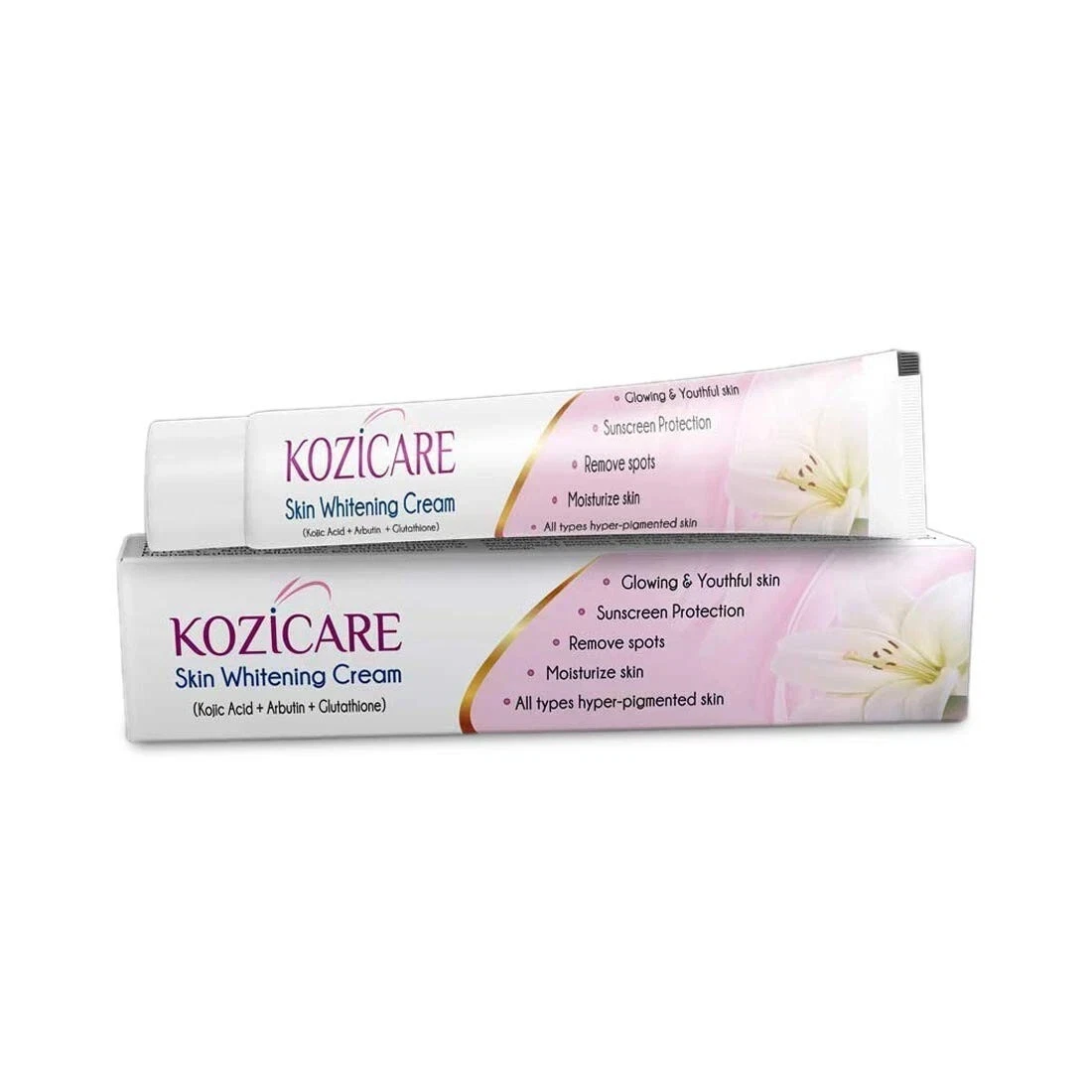 Kozicare Kojic Acid Cream Glutathione with Niacinamide Dark Spot Tan Removal 15g