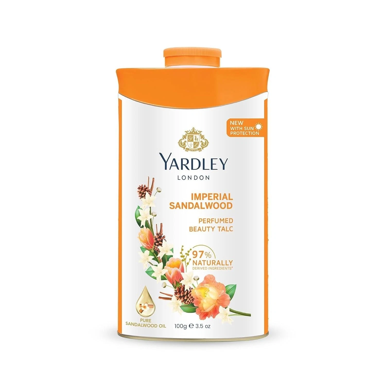 Yardley London Imperial Sandalwood Talc For Women Soft and Subtly Fragrant 100g