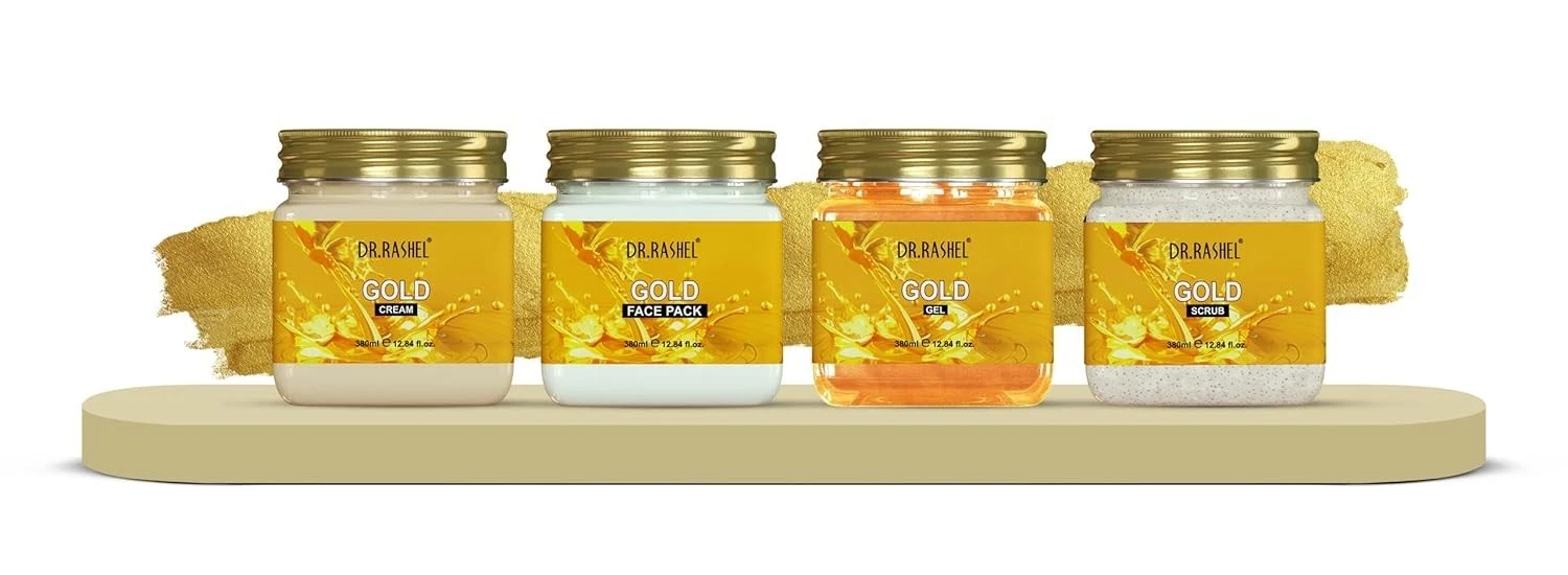 DR.RASHEL Gold Pack Facial Kit For Instant Glow , Anti-Ageing & Fairness 1520g