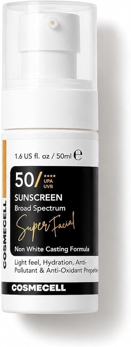 Cosmecell Super Facial Broad Spectrum SPF 50 Sunscreen, 50ml