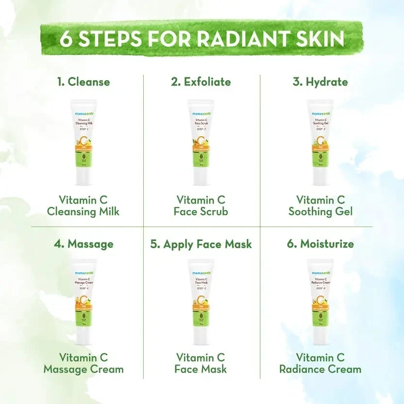 Mamaearth Vitamin C Facial Kit with Vitamin C & Turmeric Skin Illumination 60g thumbnail