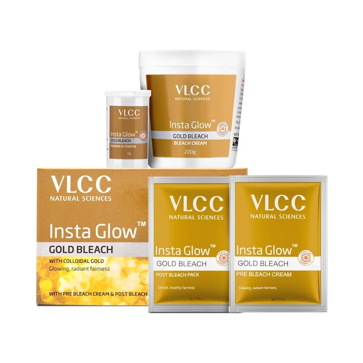 VLCC Natural Sciences Insta Glow Gold Bleach - 402g thumbnail