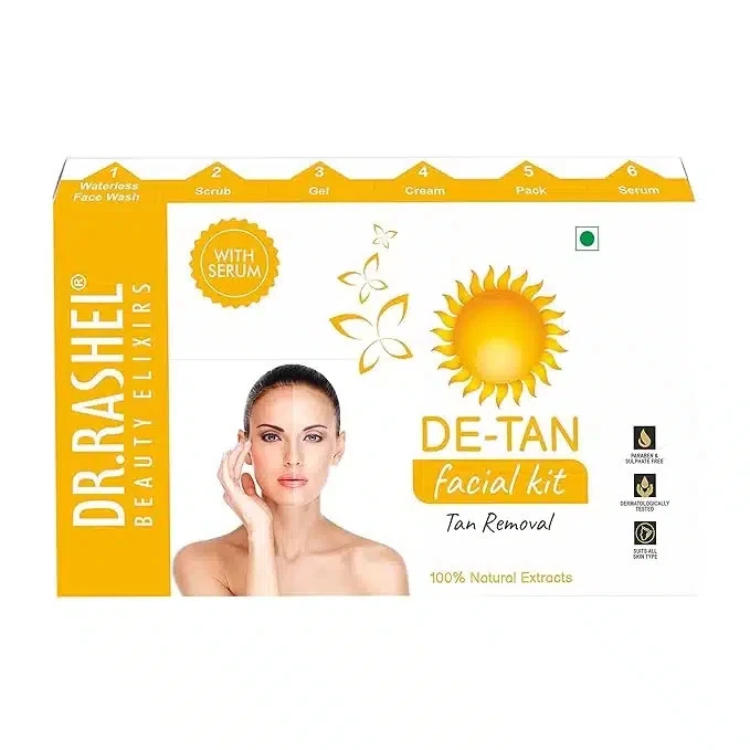 DR.RASHEL De-Tan Facial Kit 6 Step For Improves skin quality And Skin Tone 140g