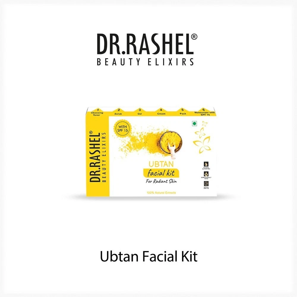 DR.RASHEL Ubtan Facial Kit For Glowing Skin Parlour Like Shine at Home- 140g