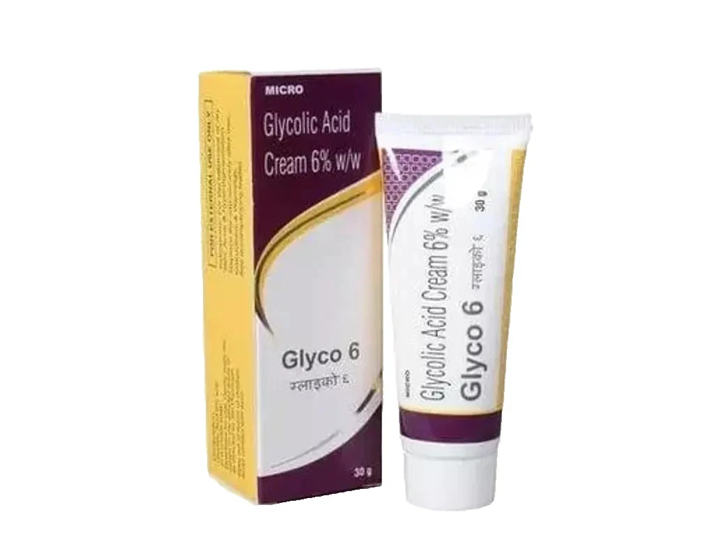 Glyco 6 Glycolic Acid Cream For Dry Skin Acne Hyperpigmention 30g thumbnail