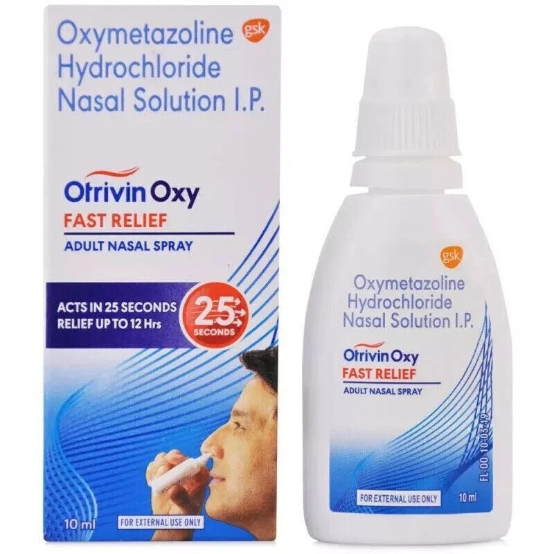 Otrivin Oxy Fast Relief Adult Nasal Spray For Blocked Nose 10ml