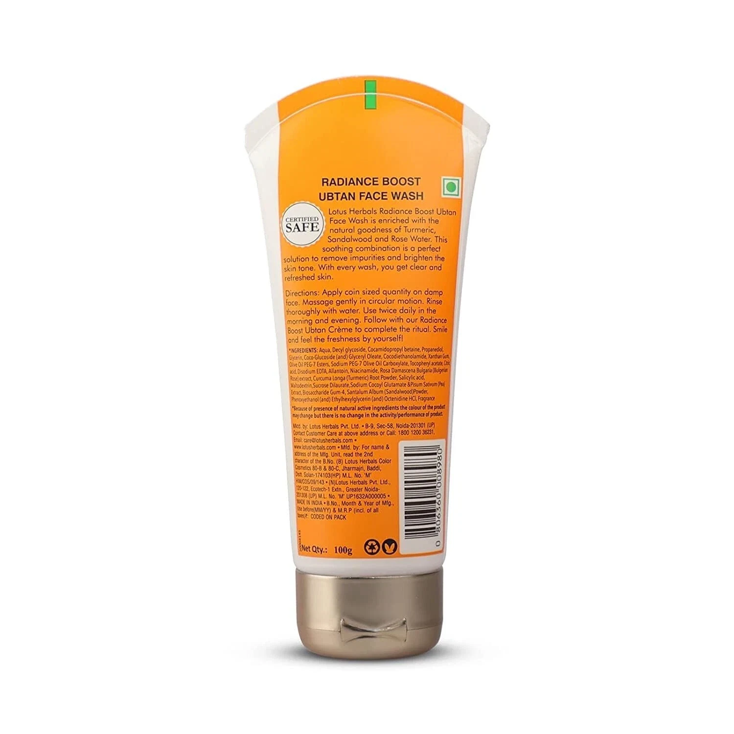 Lotus Herbals Radiance Boost Ubtan Face Wash Duo with Turmeric, Sandalwood 100g thumbnail