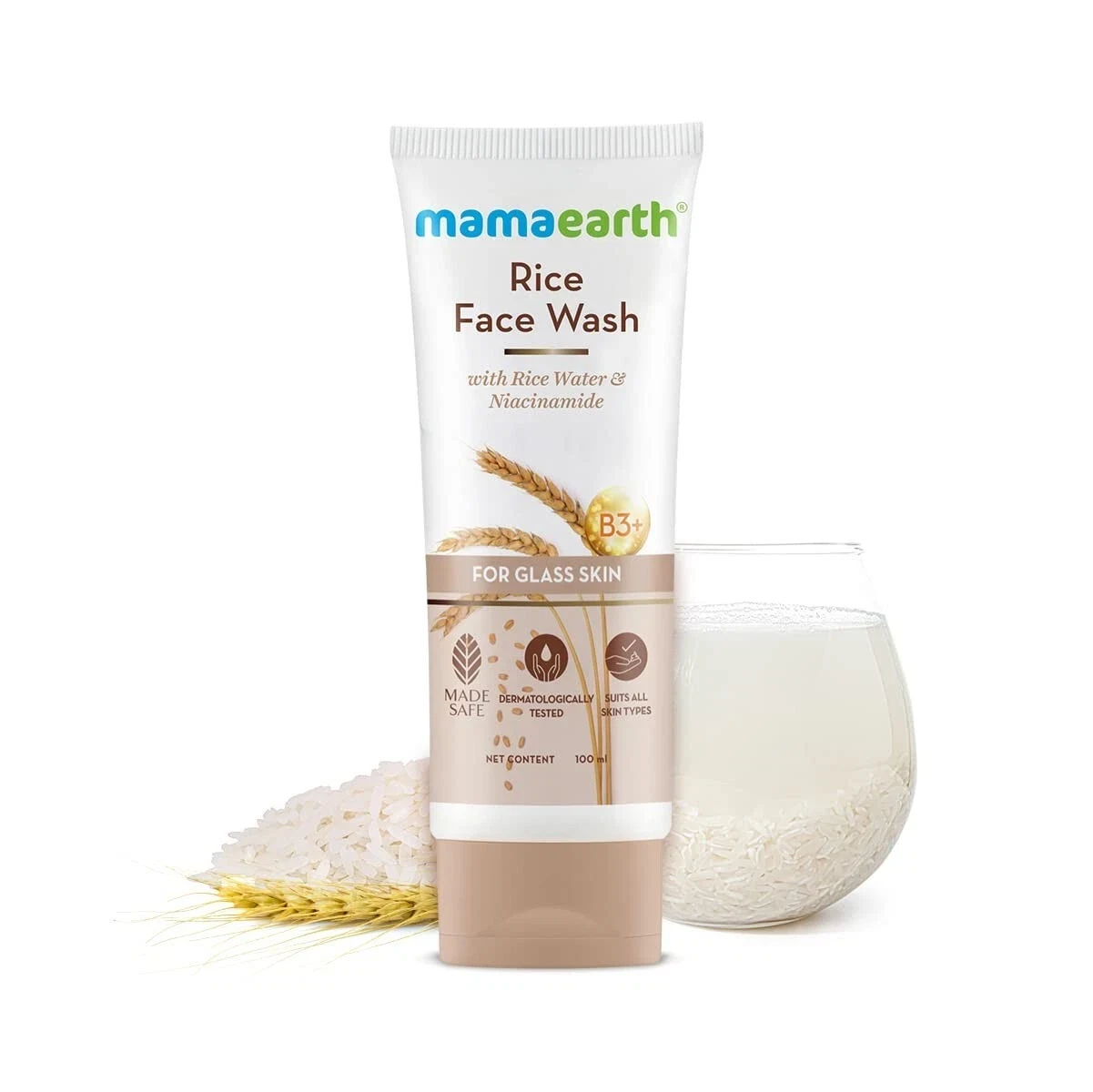 Mamaearth Rice Face Wash With Rice Water & Niacinamide for Glass Skin - 100 ml thumbnail