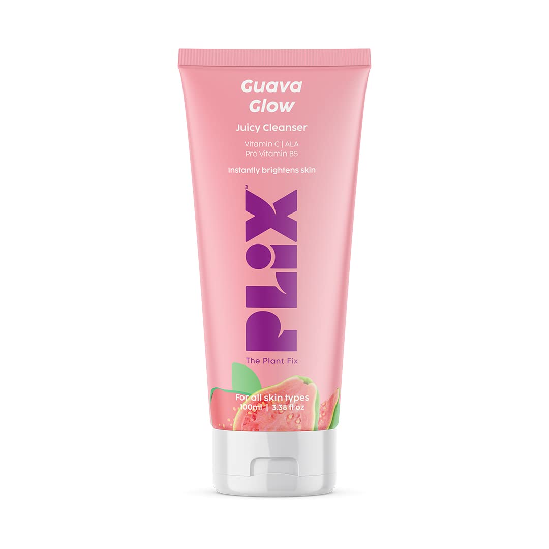 PLIX The Plant Fix Guava Glow Juicy Cleanser For Skin Brightening With Vitamin C