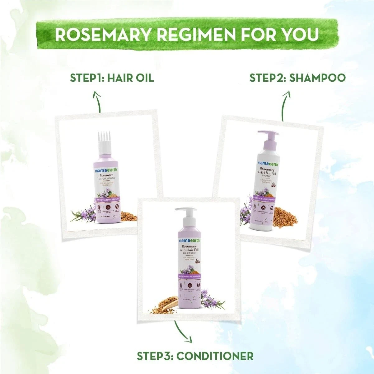 Mamaearth Rosemary Anti Hair Fall Conditioner with Rosemary & Methi Dana - 250ml thumbnail