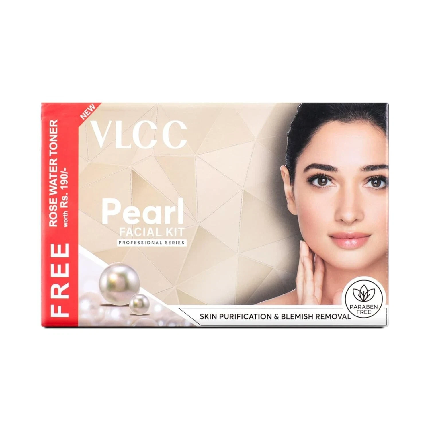 VLCC Pearl Facial Kit + Free Rose Water Toner Liquid 300gm ( Salon Series )