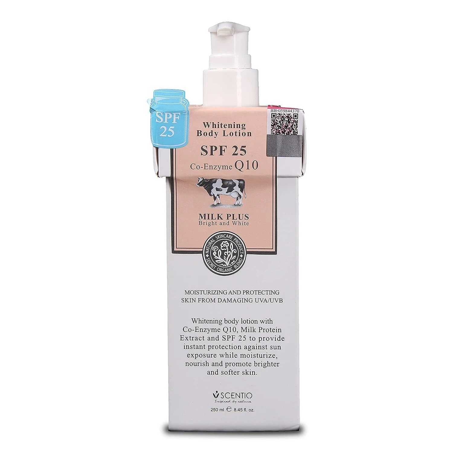 Scentio Milk Plus Organic Body Lotion Extra SPF25 With Co-Enzyme Q10 Milk 250Ml