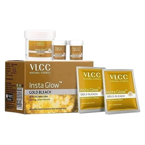 VLCC Insta Glow Gold Bleach with Colloidal Gold For Sparkling Fairness 60g thumbnail