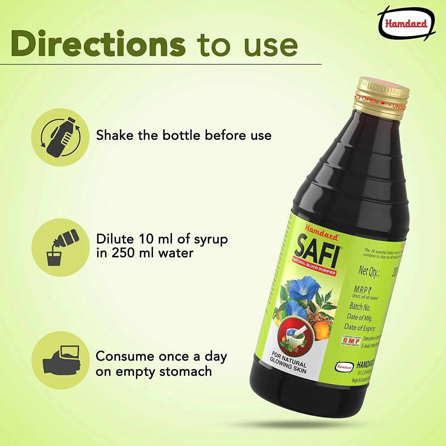 Hamdard Safi Blood Purifier Syrup for Healthy & Glowing Skin 500ml thumbnail