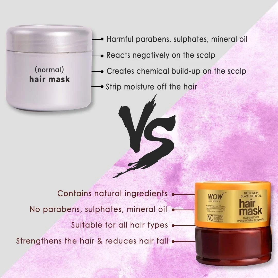 WOW Skin Science onion hair mask for Dandruff/Hair Growth/Hair Fall-Regrow 200ml thumbnail