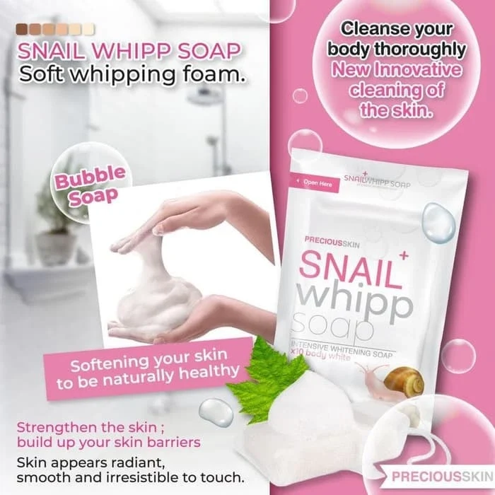 Snail Whipp Soap Intensive Whitening x10 Body White Soap For Skin 120 g thumbnail