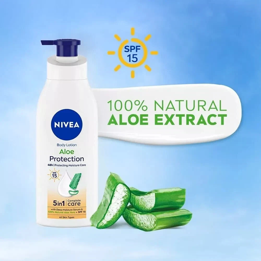 NIVEA Aloe Protection Body Lotionl with SPF 15 & Aloe Vera Extracts 400ml thumbnail