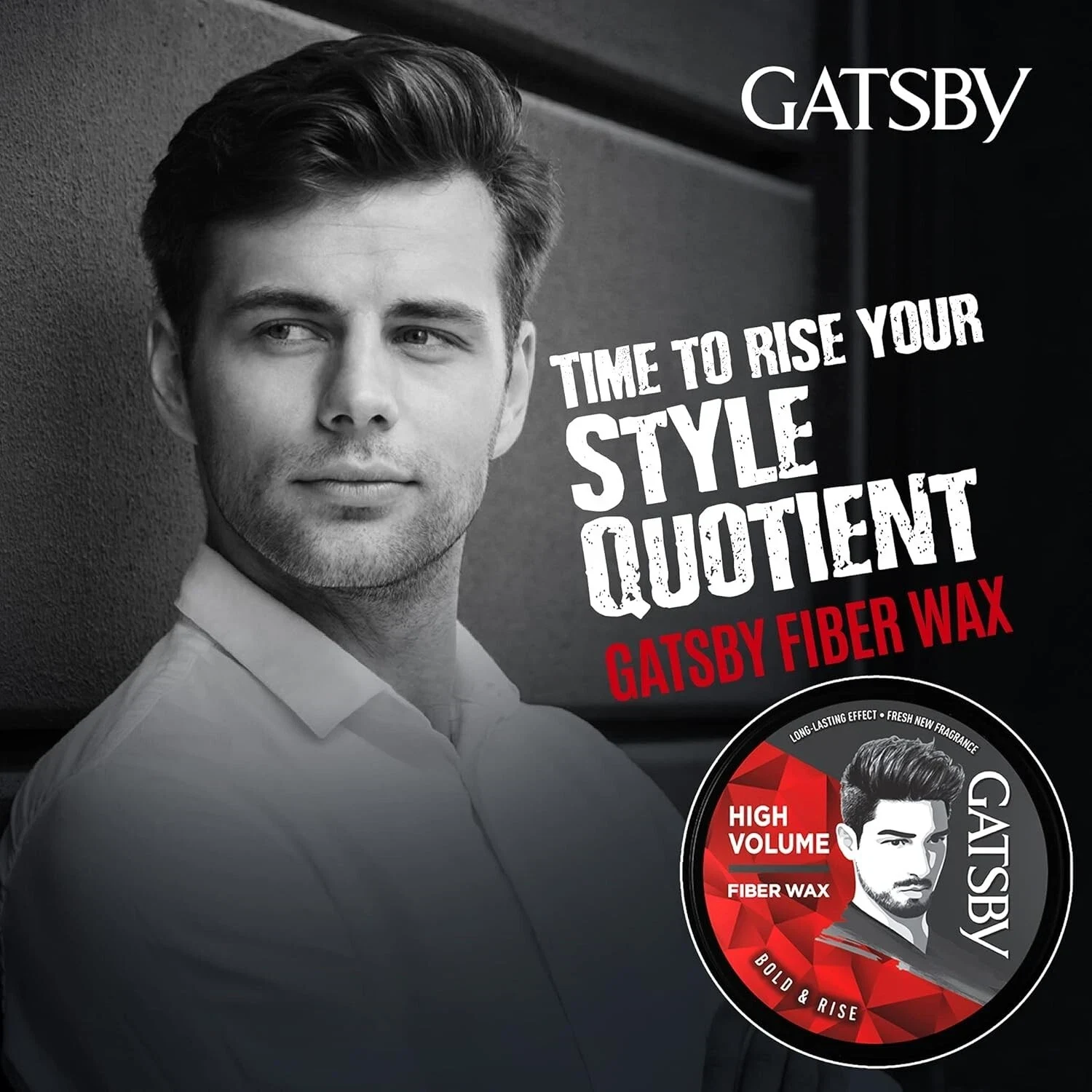 Gatsby Styling Fiber Hair Wax, Bold & Rise, High Volume, Natural Finish 75gm thumbnail
