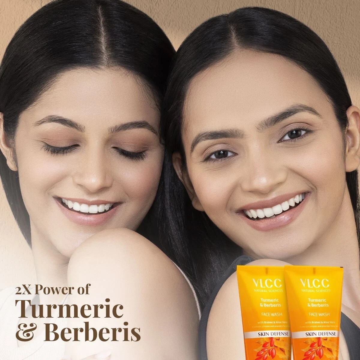 VLCC Turmeric & Berberis Face Wash For Controls pimples & Fair Skin 150g+150g thumbnail