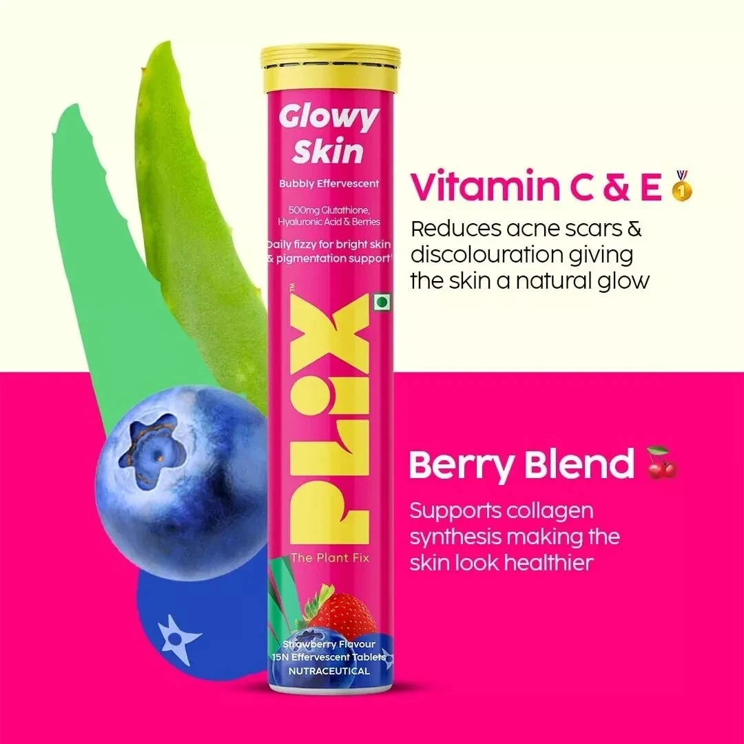 PLIX Glutathione Tablets With Vitamin C For Clear & Youthful Skin Strawberry 15p thumbnail