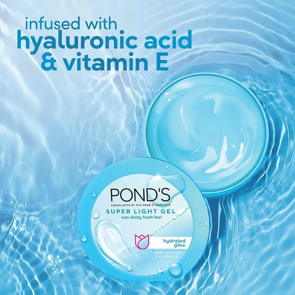 PONDS Super Light Gel Oil Free Face Moisturizer For Hydrated Glowing Skin 100ml thumbnail