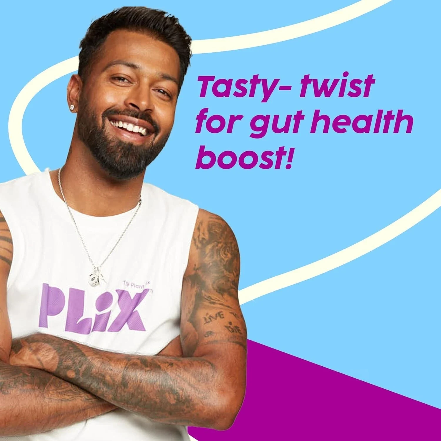 Plix Happy Tummy Pre+Probiotic Gut Health Digestion Metabolism (Green Apple) thumbnail