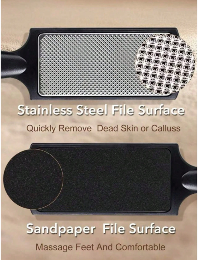 Foot File Callus Remover Stainless Steel Pedicure Rasp Scrubber Tool 1pcs