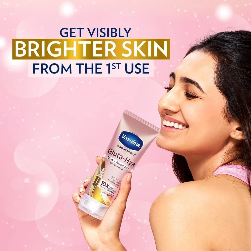 Vaseline GlutaGlow-Hya Dewy Radiance Serum-In-Lotion Visibly Brighter Skin 200ml thumbnail