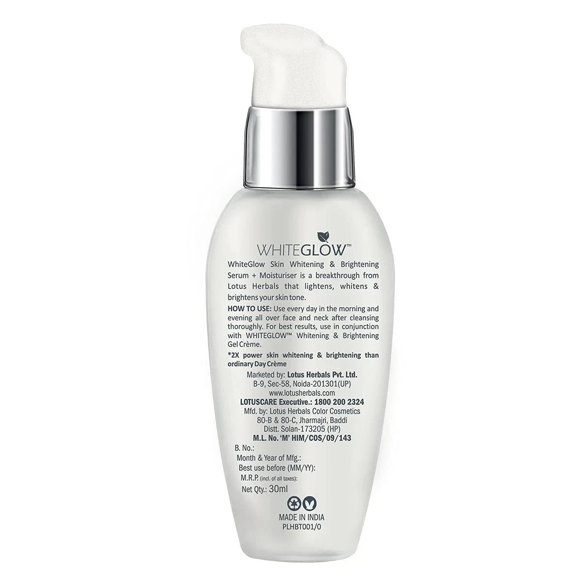 Lotus Herbals White Glow Intensive Skin Serum+ Moisturiser, 30ml thumbnail