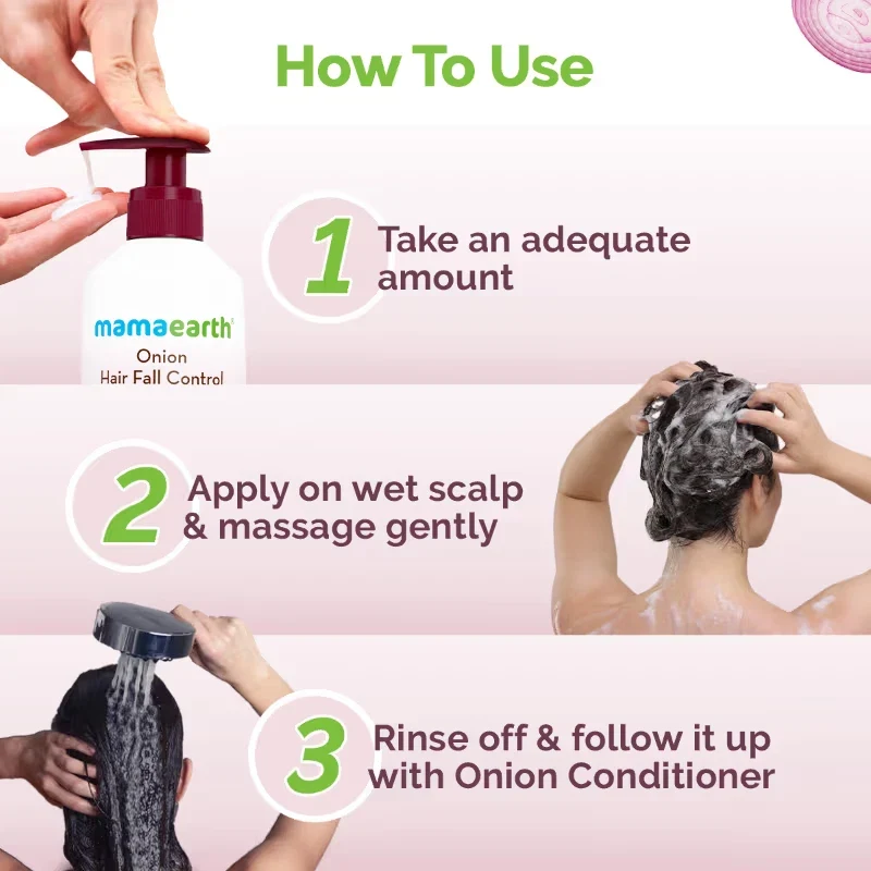 Mamaearth Onion Hair Fall Shampoo for Hair Growth & Hair Fall Control 400ml thumbnail