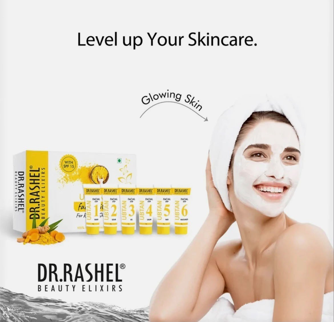 DR.RASHEL Ubtan Facial Kit For Glowing Skin Parlour Like Shine at Home- 140g thumbnail