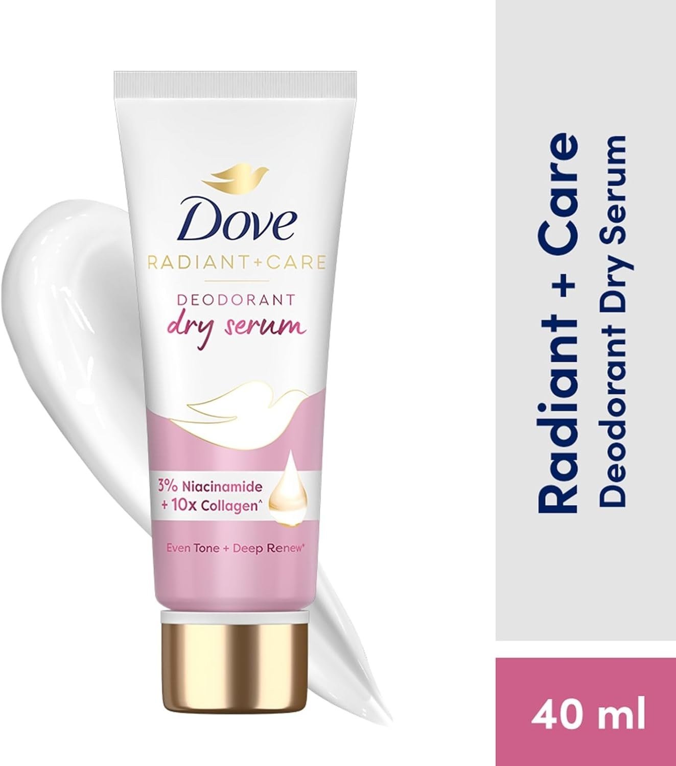 Dove Radiant + Care Deodorant Dry Serum, 3% Niacinamide, 10X Vegan Collagen, 48 Hour Protection 45ml thumbnail