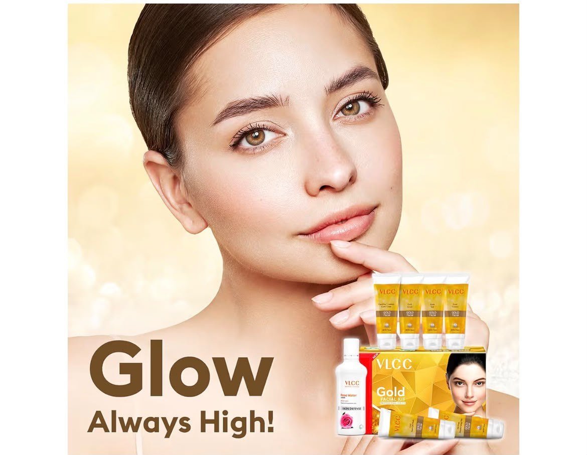 VLCC Gold Facial Kit + Free Rose Water Toner Cream 300gm ( Salon Series ) thumbnail