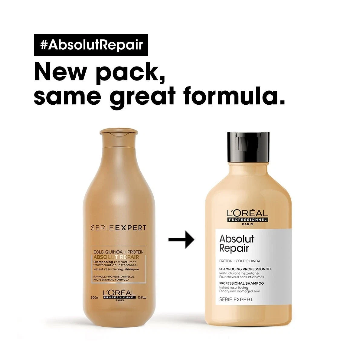 Loreal Professionnel Paris Absolut Repair Shampoo For Damaged & Weak Hair 300ml thumbnail
