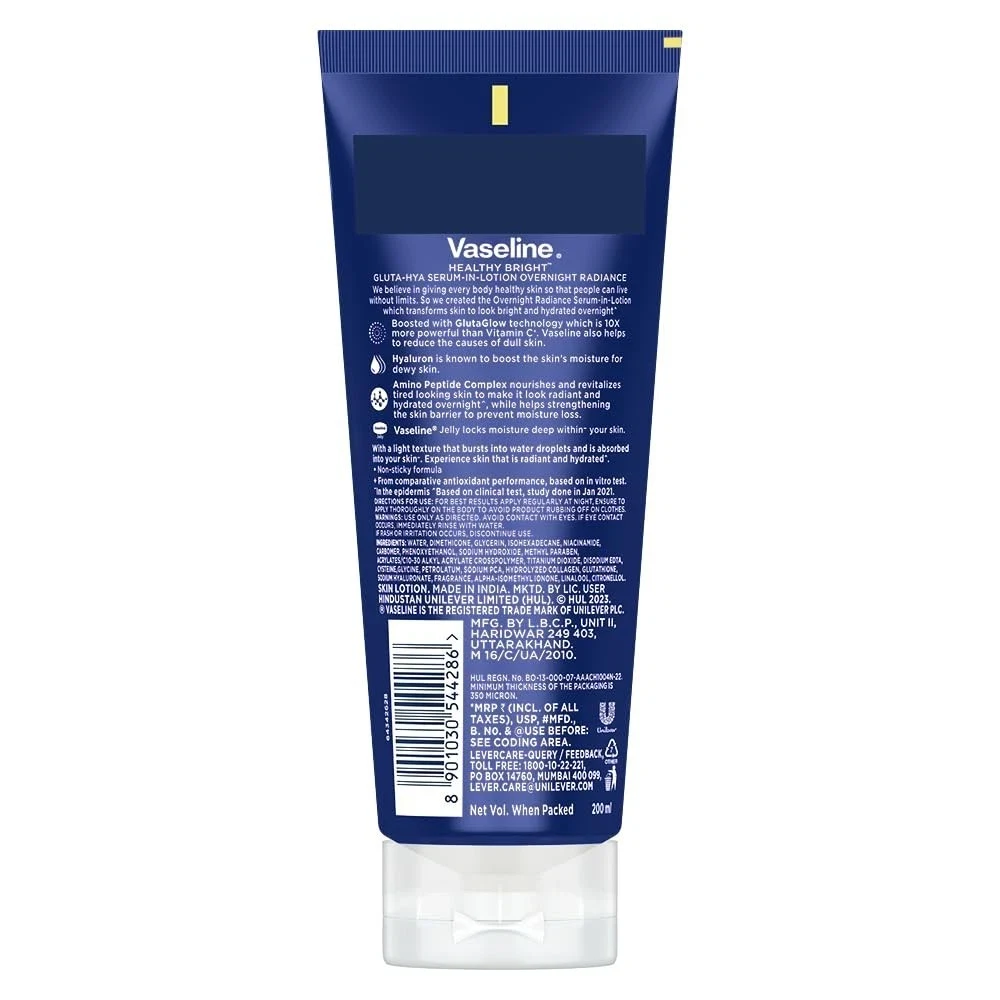 Vaseline Healthy Bright Gluta-Hya Serum For Overnight Radiance Skin 200ml thumbnail