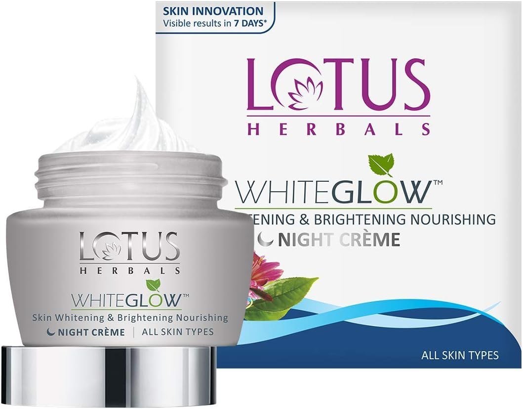 Lotus Herbals WhiteGlow Skin Whitening And Brightening Nourishing Night Creme 60g