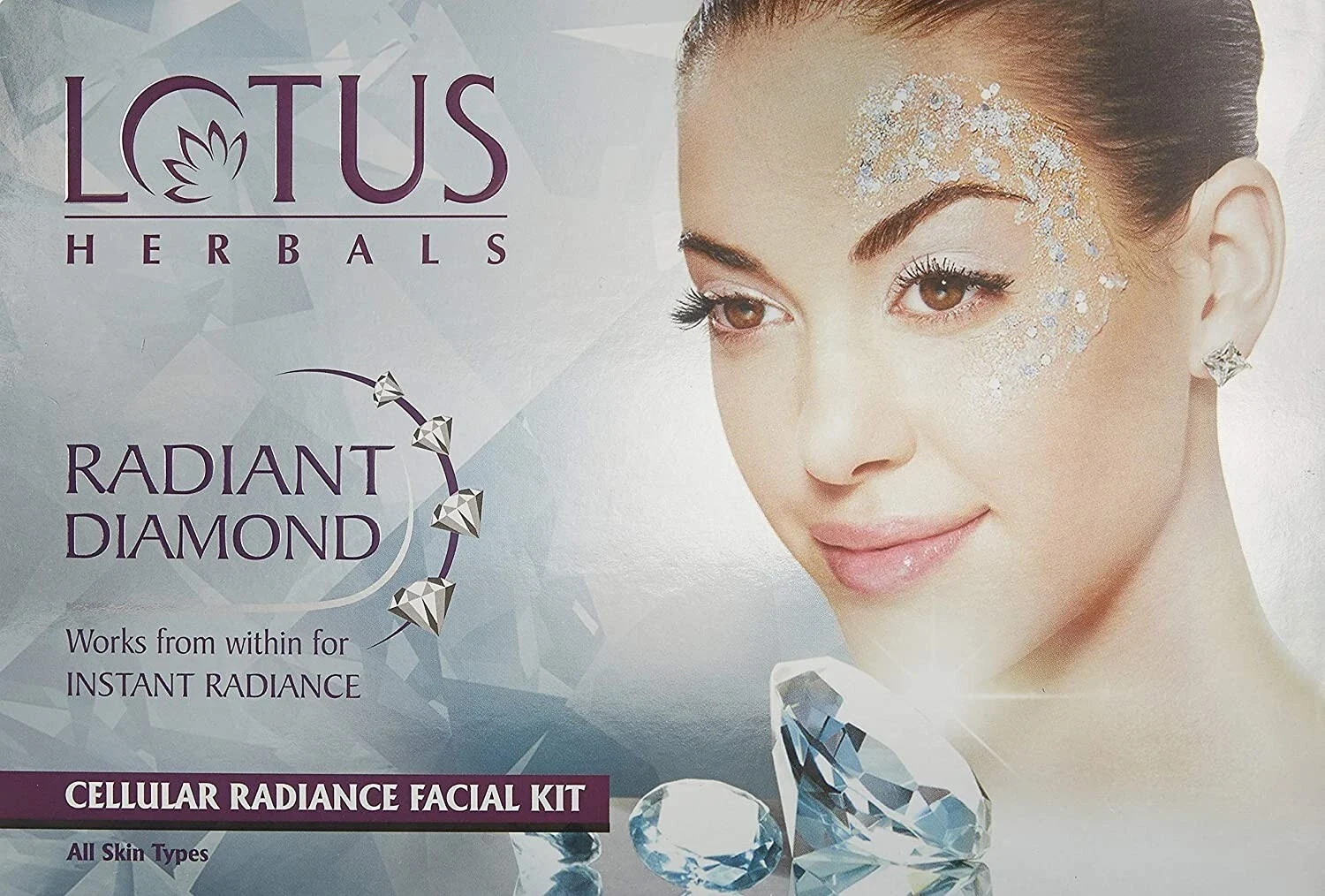 Lotus Herbals Radiant Diamond Cellular Radiance 4 In 1 Facial Kit 4x37g thumbnail