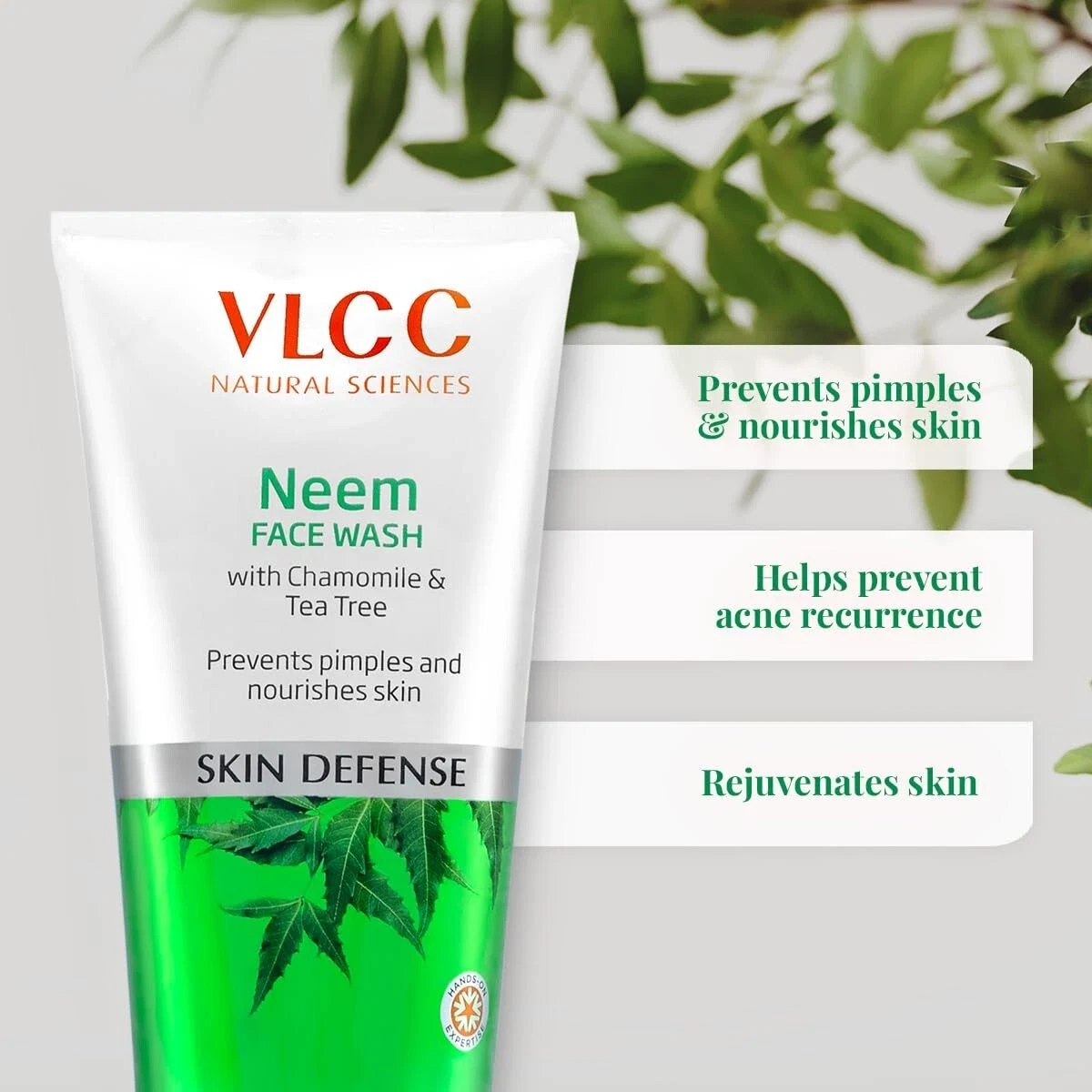 VLCC Neem Face Wash For Fights Acne & Pimples With Chamomile,Tea Tree 150g+150g thumbnail