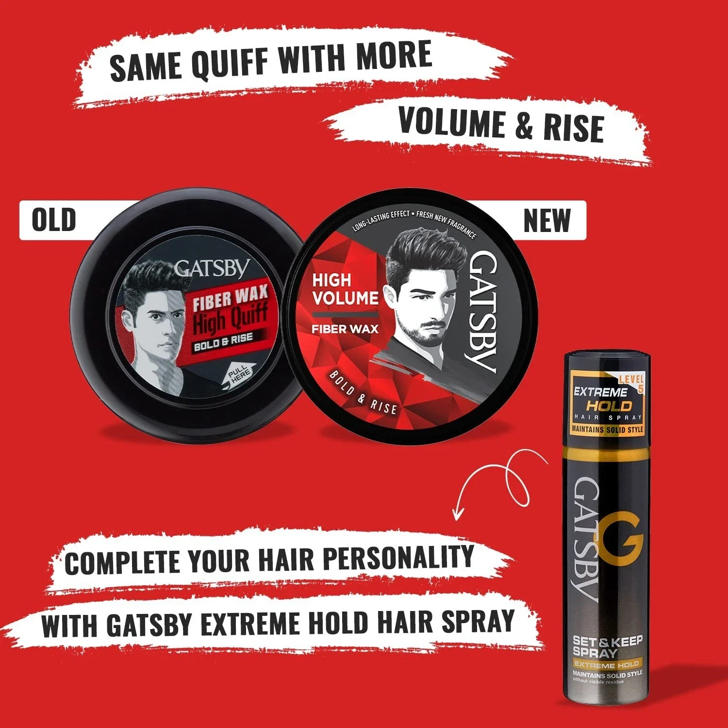 Gatsby Styling Fiber Hair Wax, Bold & Rise, High Volume, Natural Finish 75gm thumbnail
