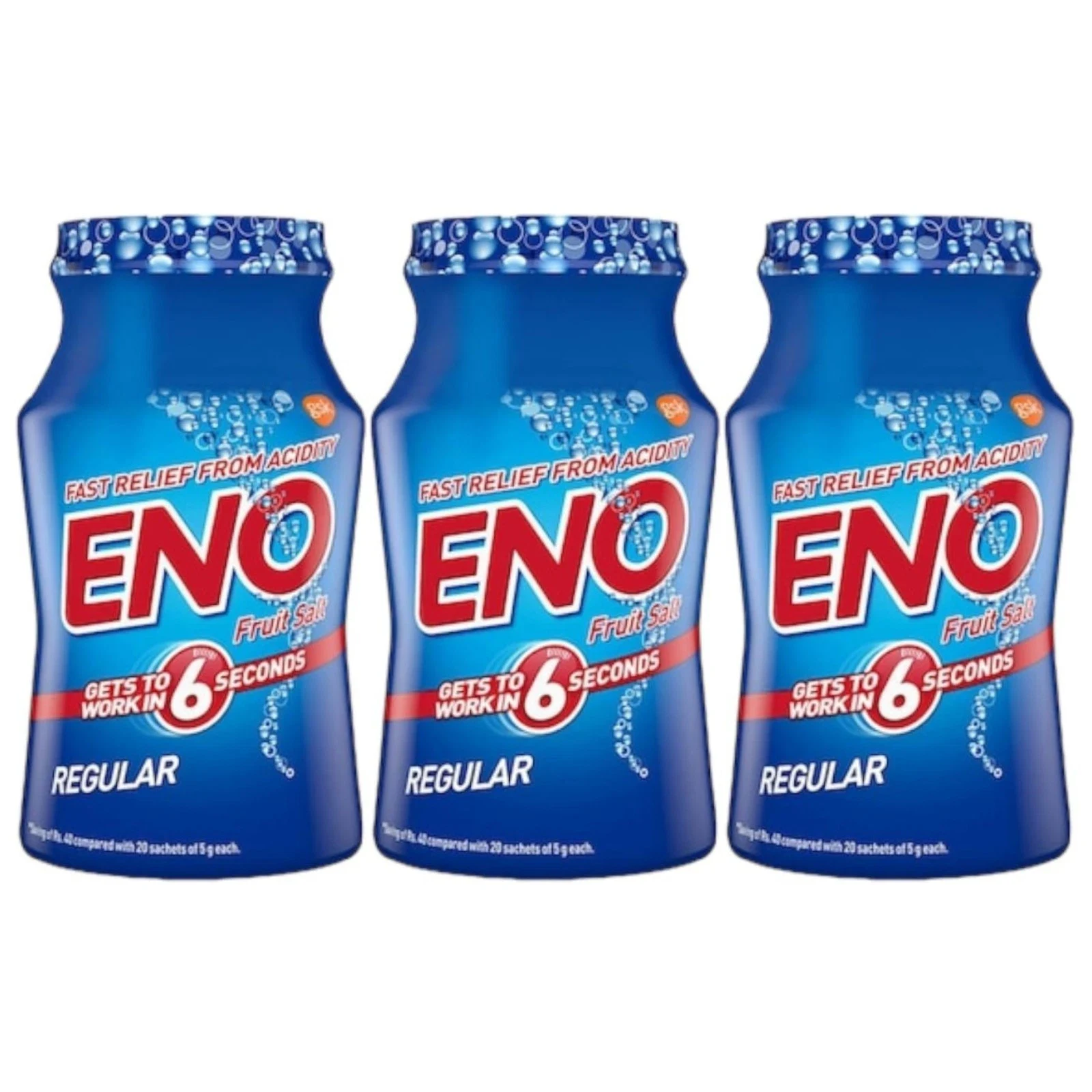 ENO Regular Digestive Fruit Salt Powder Start Works in 6 Seconds 100g X 3