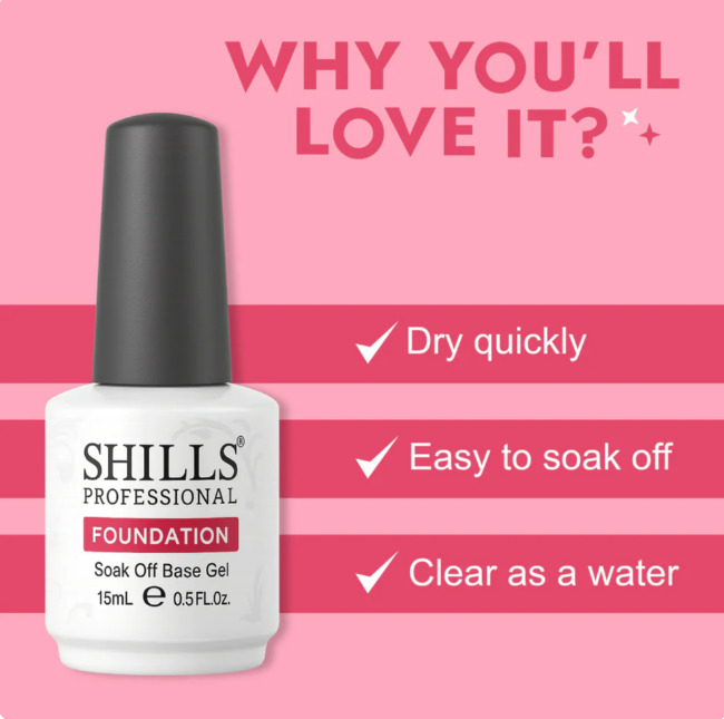 shills professional foundation soak off Base gel- 15ml thumbnail