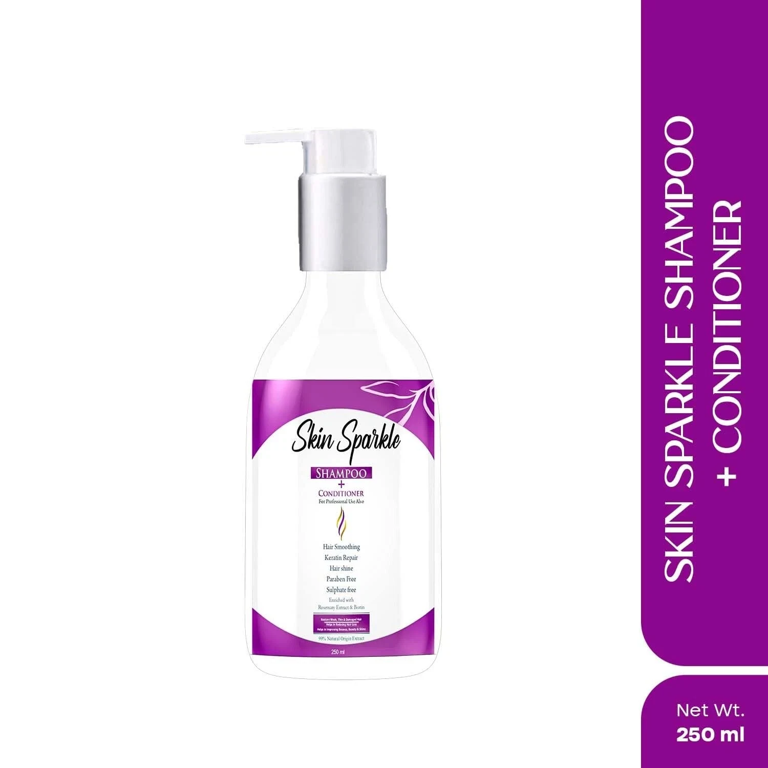 SKIN SPARKLE Hair Shampoo For Smooth Silky, Anti Dandruff , Controls Frizzy Hair thumbnail