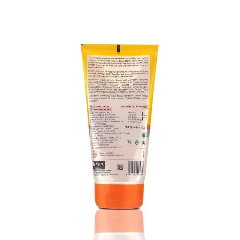 VLCC Anti Tan Skin Lightening Face Wash With Mulberry & Orange Peel 150g+150g thumbnail