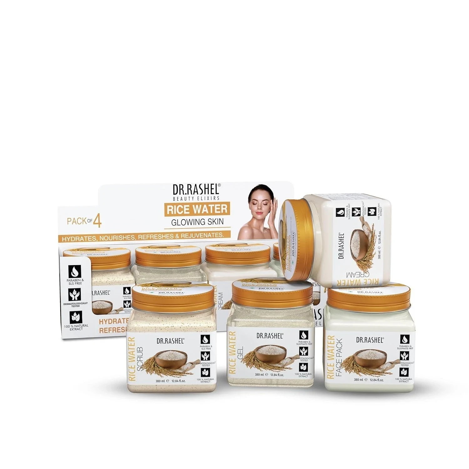 Dr. Rashel Rice Water Skincare Facial Kit For Hydrating and Nourishing Skin 1520g thumbnail