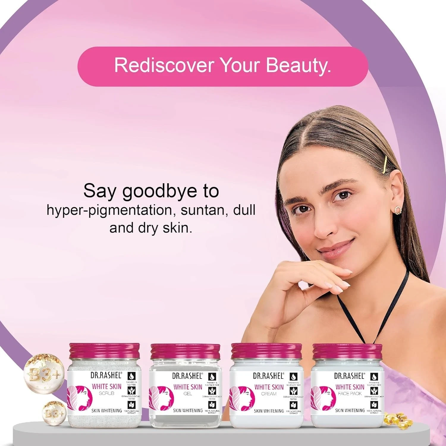 DR.RASHEL White Skin Facial Kit For Smoother , Youthful And Glowing Skin 1520g thumbnail