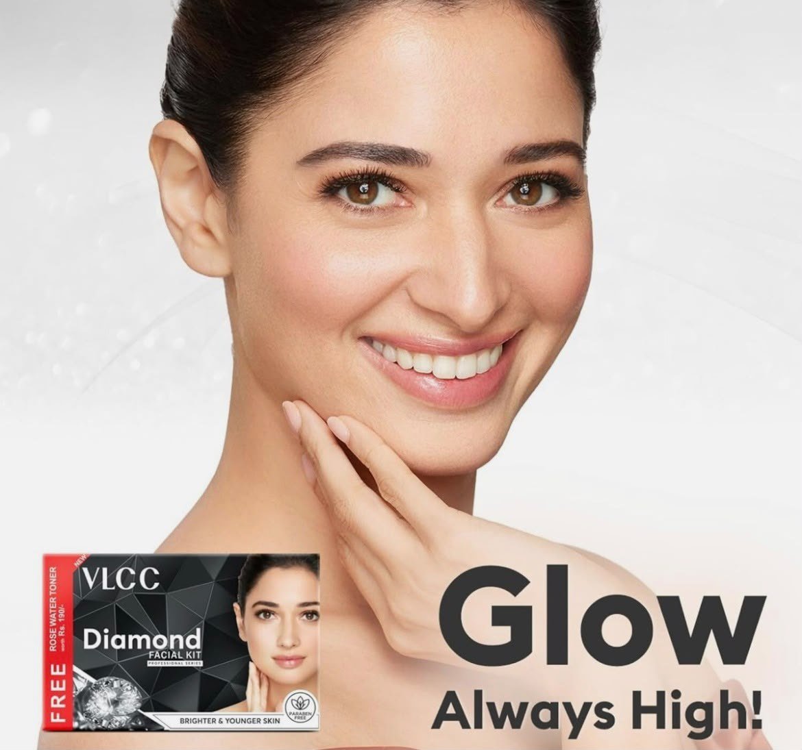 VLCC Diamond Facial Kit + Free Rose Water Toner 300gm ( Salon Series ) thumbnail