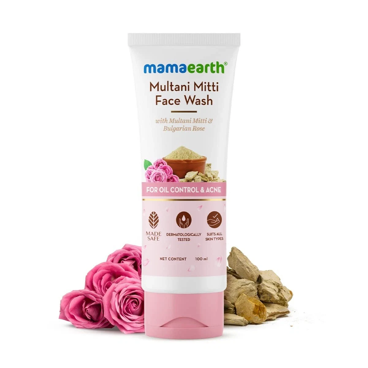 Mamaearth Multani Mitti Face Wash with Multani Mitti & Bulgarian Rose - 100ml thumbnail